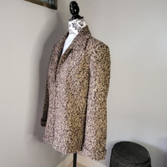 Liz Claiborne Zip Blazer  Shearling Jacket Sz 12 - Picture 1 of 12